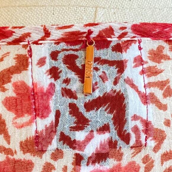 MISA Sandra Ruffled Chiffon Top Floral sz S - Picture 8 of 14